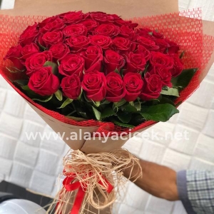 Manavgat Florist - 33 Red Roses Bouquet