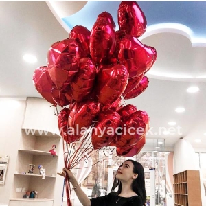  Manavgat Flower - 25 Heart Balloons