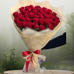Manavgat Florist - 45 Red Roses Bouquet