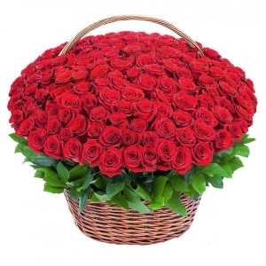  Manavgat Flower Delivery - 121 Red Roses in Basket