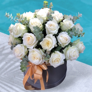  Manavgat Flower Delivery - 25 White Roses in Box 2