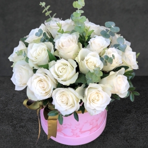  Manavgat Flower Order - 23 White Roses in Box
