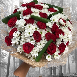  Manavgat Flower - 25 Roses and Chrysanthemums